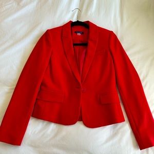 Red Tommy Hilfiger fitted blazer, size 2